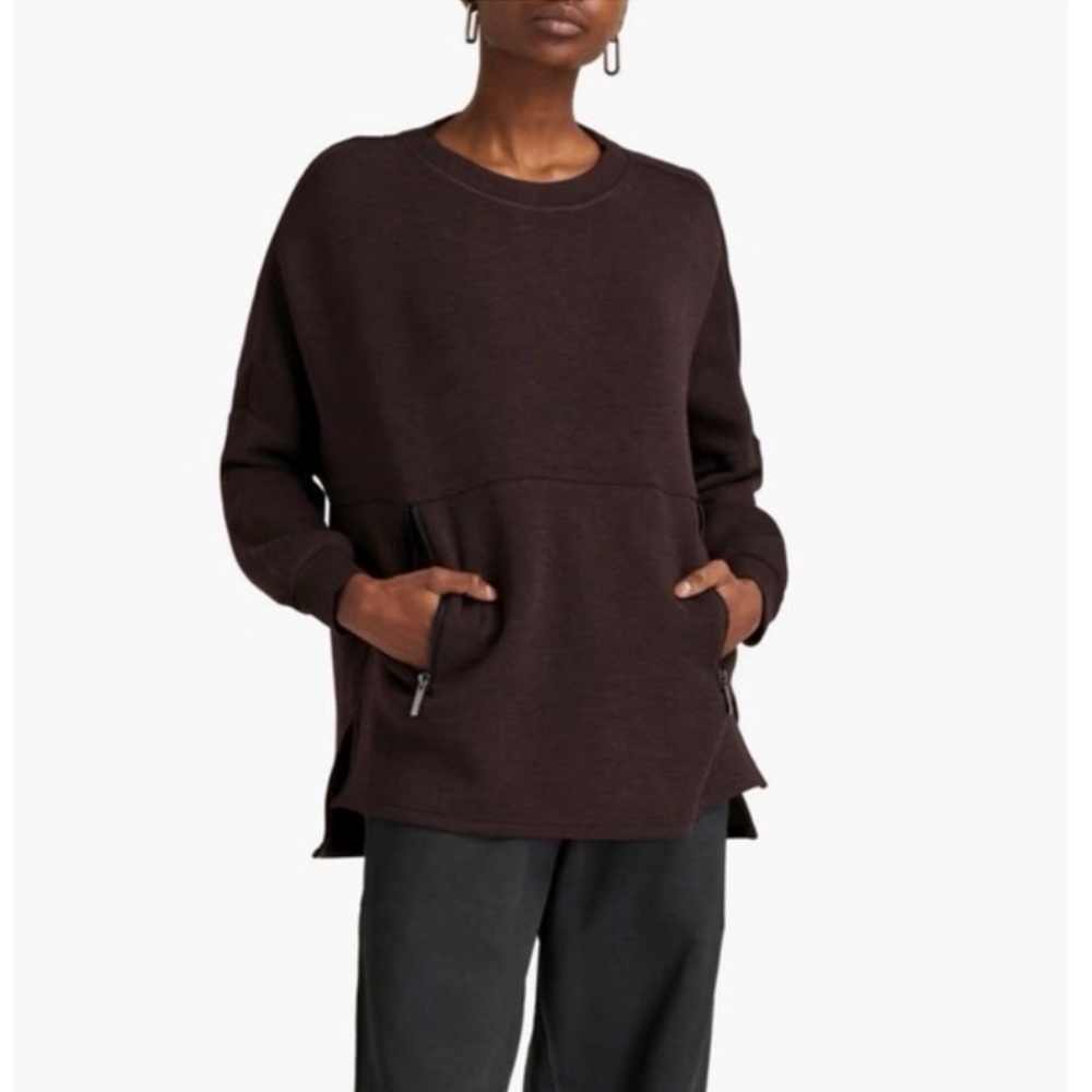 Varley Bayliss Sweatshirt in Burgundy Marl